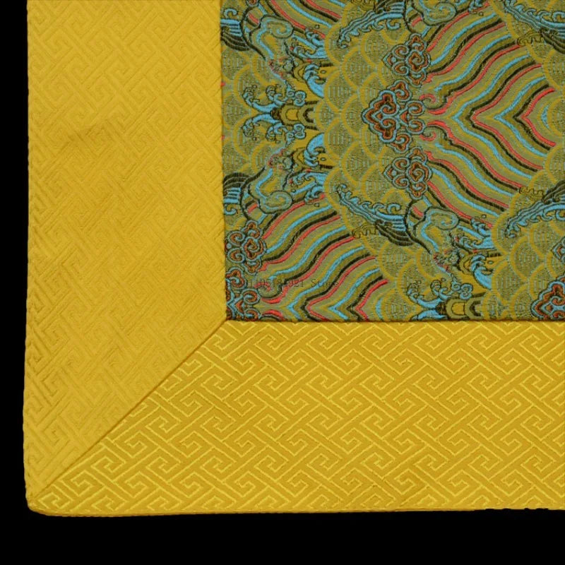 Tibetan Ethnic Style Brocade Tablecloth Home Interior Buddhist Hall Decoration Copy Scripture Cushion Cloth Religious Supplies