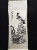 Premium Four-Chi Zhongtang Eagle Painting – After Qi Baishi (Xuan Paper)