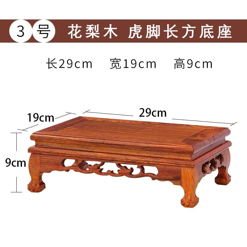 Solid Display Stand Base Wooden Pedestal for Figurines Vase Bonsai Home Wedding Decor Display