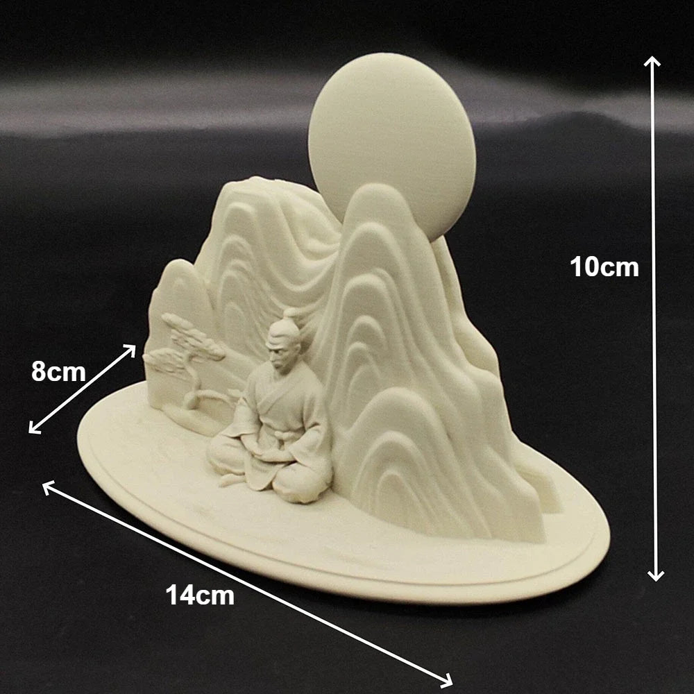 Creative Meditation "Emotional Stabilizer" Statue – 3D Printed Zen Healing Figurine