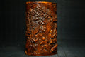 Tibetan Temple Boxwood Pen Holder – Golden Boy & Jade Girl Playing (Study Treasure)