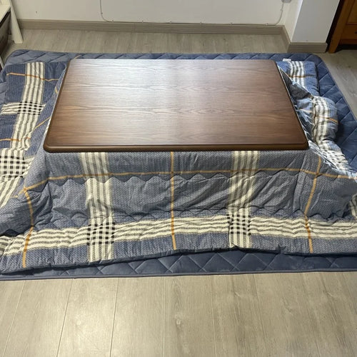 4-Piece Japanese Kotatsu Table Set – Winter Heating Table with Futon, Carpet & Under-Table Heater