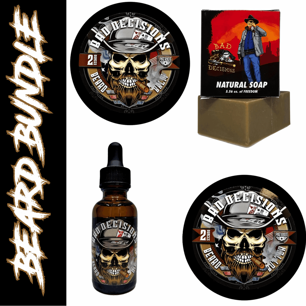 Bad Decisions Beard Bundle Balm/Butter/Oil/Natural Soap