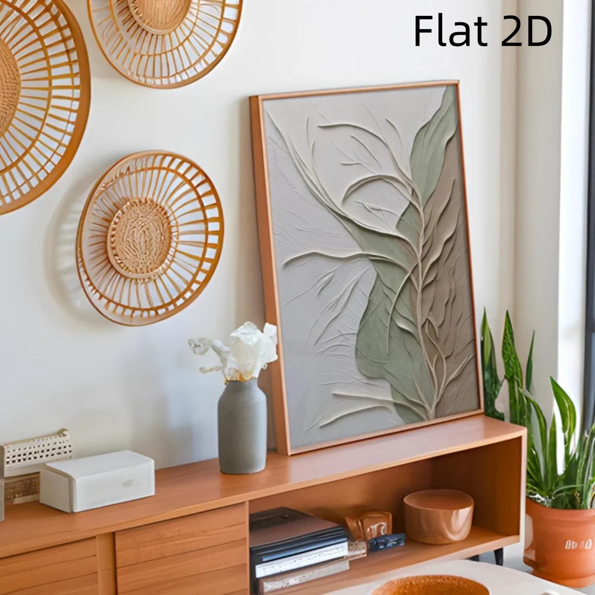Japanese Sage Green Abstract Canvas Prints Poster Flat 2D Modern Botanical Wabi Sabi Zen Art Prints Wall Art Home Decor Poster