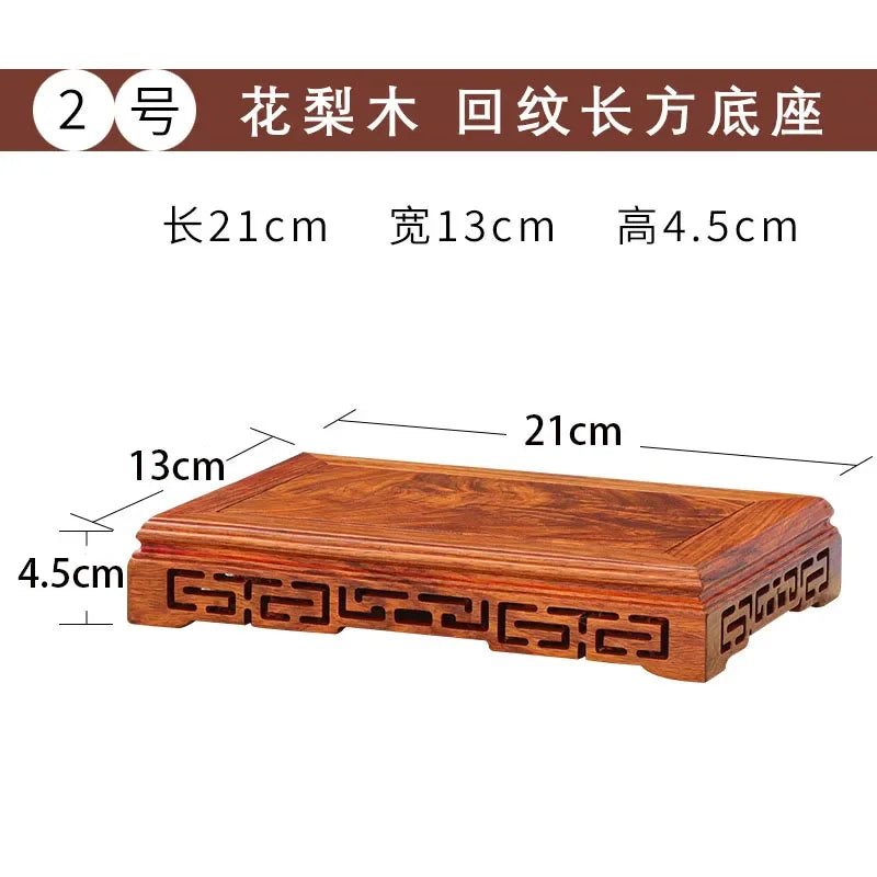 Solid Display Stand Base Wooden Pedestal for Figurines Vase Bonsai Home Wedding Decor Display