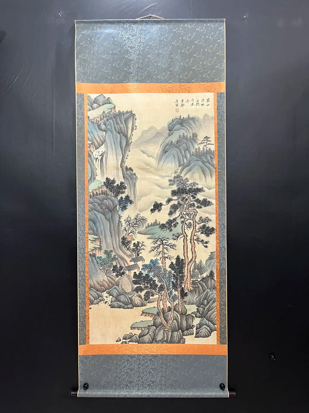 Classical Landscape Hanging Scroll Painting – After Tang Yin (200 × 80 cm)