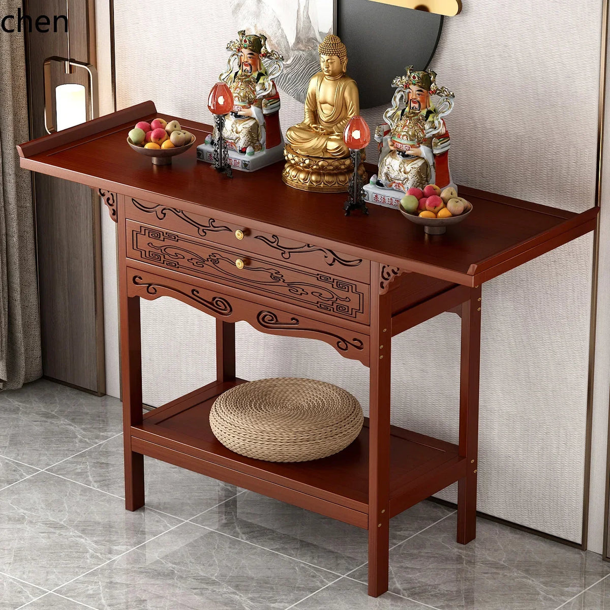 Standing Cabinet Altar – Buddha Table & Home Incense Offering Stand