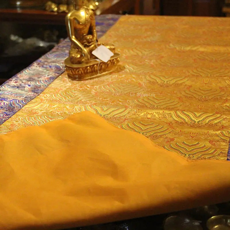 Tibetan Fabric Auspicious Cloud Pattern Long Table Tablecloth/Temple Offering Worship Buddha Decoration Double-layer Tablecloth