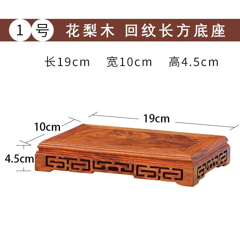 Solid Display Stand Base Wooden Pedestal for Figurines Vase Bonsai Home Wedding Decor Display