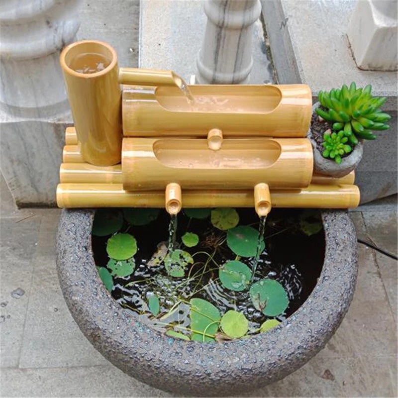 Handcrafted Bamboo Water Spout – DIY Zen Fountain Kit