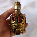 New Openwork Inlaid Tibetan Silver and Enamel Snuff Bottle – Handcrafted Copper Collectible