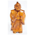 2" Boxwood Samurai Netsuke Figurine – Japanese Miniature Art