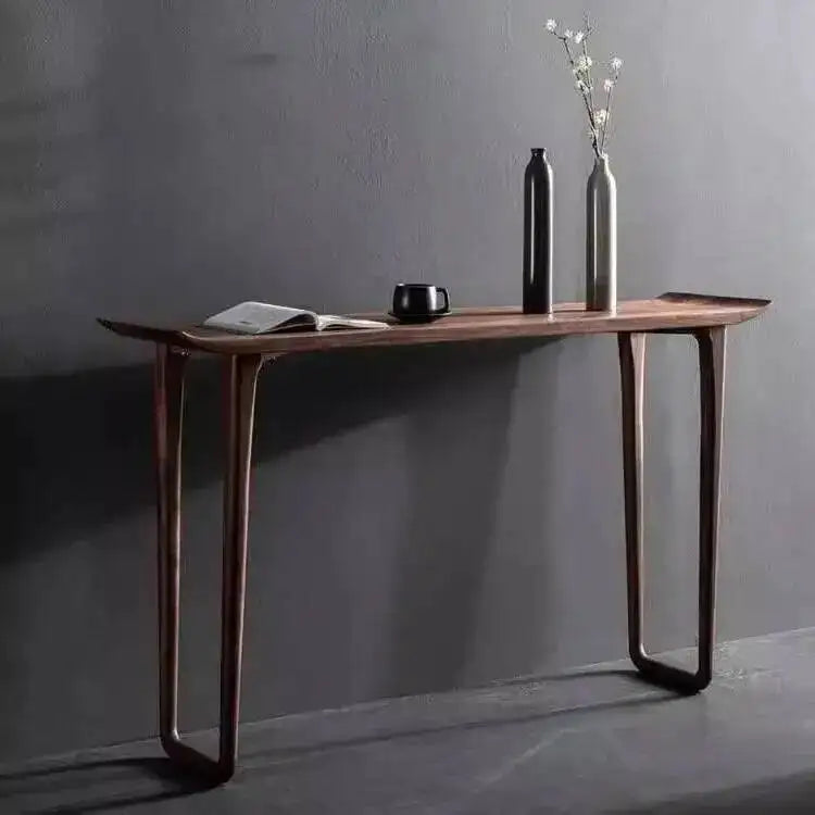 Chic Mid-Century Chinese Slender Console Table – Retro Entryway & Foyer Accent Table