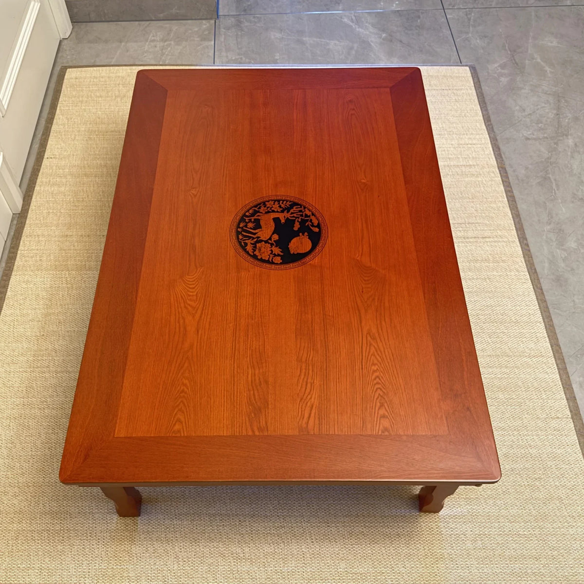 Korean Floor Table with Folding Legs (120 × 80 cm) – Asian Style Low Dining & Work Table