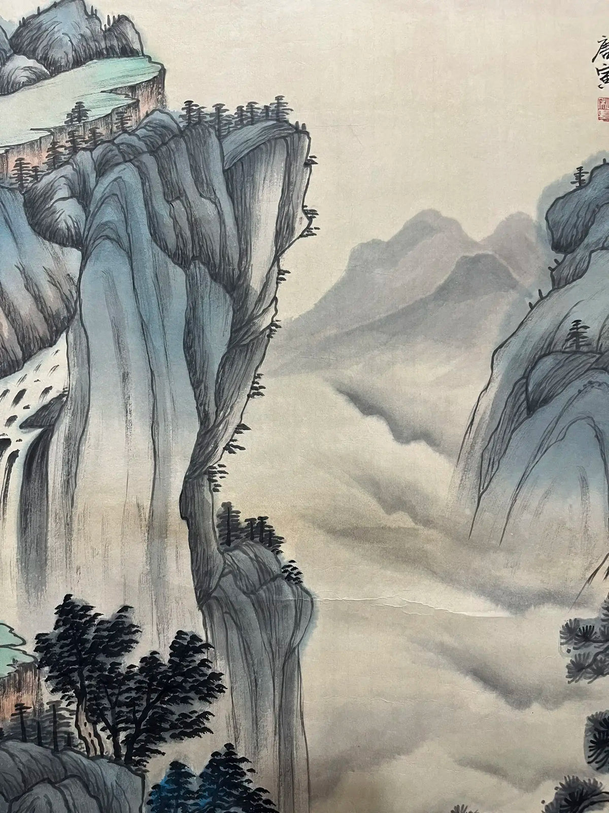 Classical Landscape Hanging Scroll Painting – After Tang Yin (200 × 80 cm)