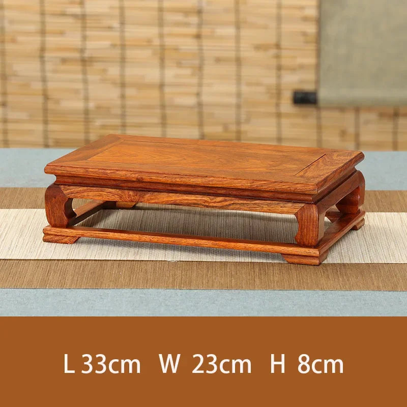 Solid Display Stand Base Wooden Pedestal for Figurines Vase Bonsai Home Wedding Decor Display
