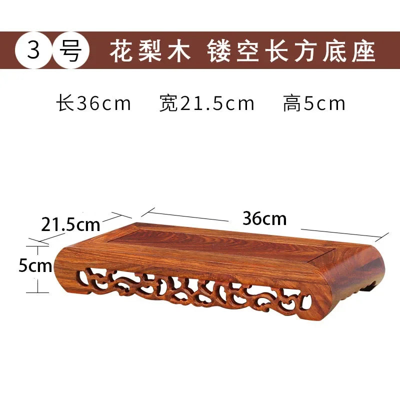 Solid Display Stand Base Wooden Pedestal for Figurines Vase Bonsai Home Wedding Decor Display
