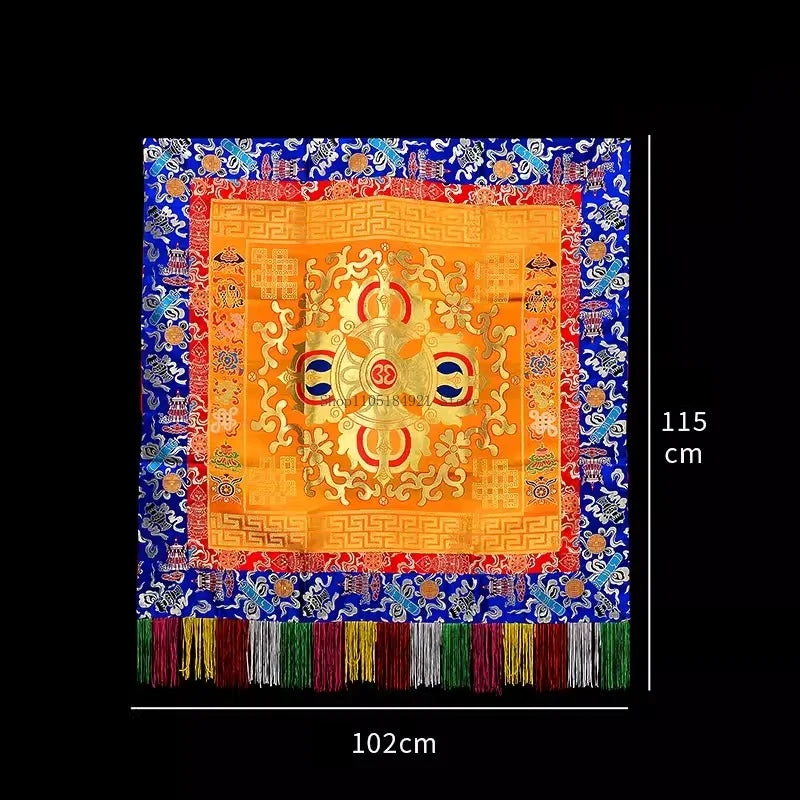 Tibetan Cross Vajra Embroidered Offering Cloth