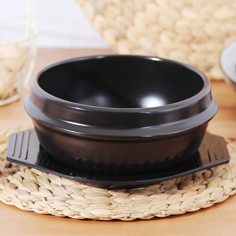 Classic Korean Dolsot Ceramic Stone Bowl Pot – Sizzling Bibimbap & Soup Cookware