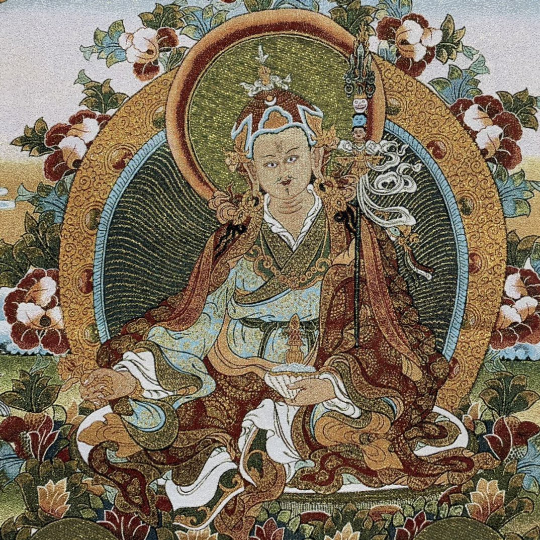 Tibetan Thangka Embroidered Silk Brocade Tapestry – Buddha Art