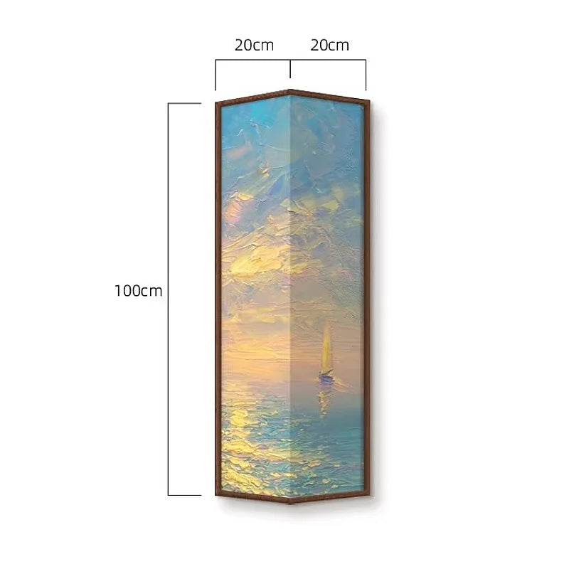 Vintage Double-Sided Corner Canvas Wall Art