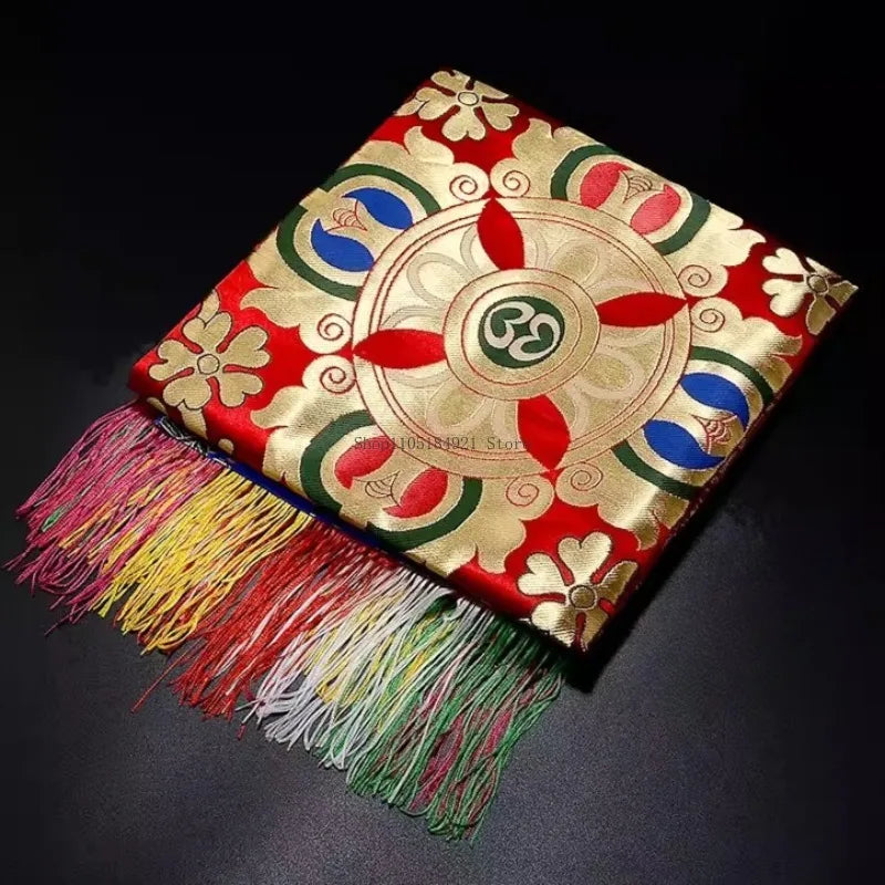 Tibetan Cross Vajra Embroidered Offering Cloth
