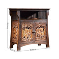 Southeast Asian Solid Wood Hand-Carved Entryway & Storage Cabinet