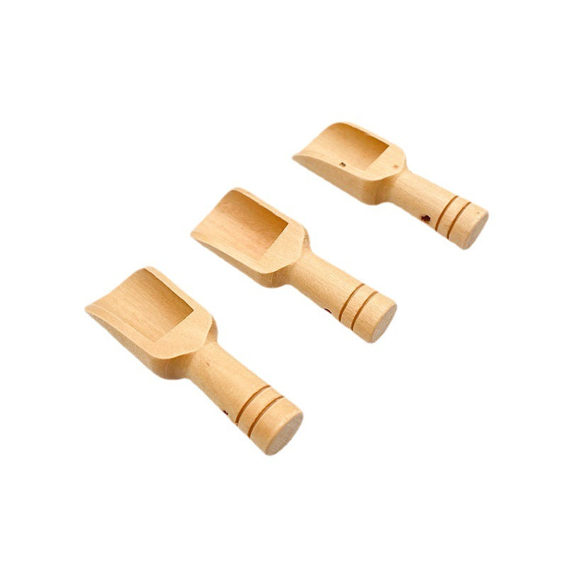 Chinese Solid Wood Bath Salts Camellia Wooden Spoon