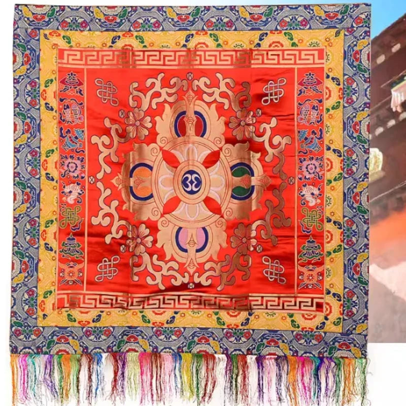 Handmade Embroidery Tablecloths Temples Buddhist Halls Homes Sacrificial Worshiping Buddha Decorative Tablecloths Door Curtain