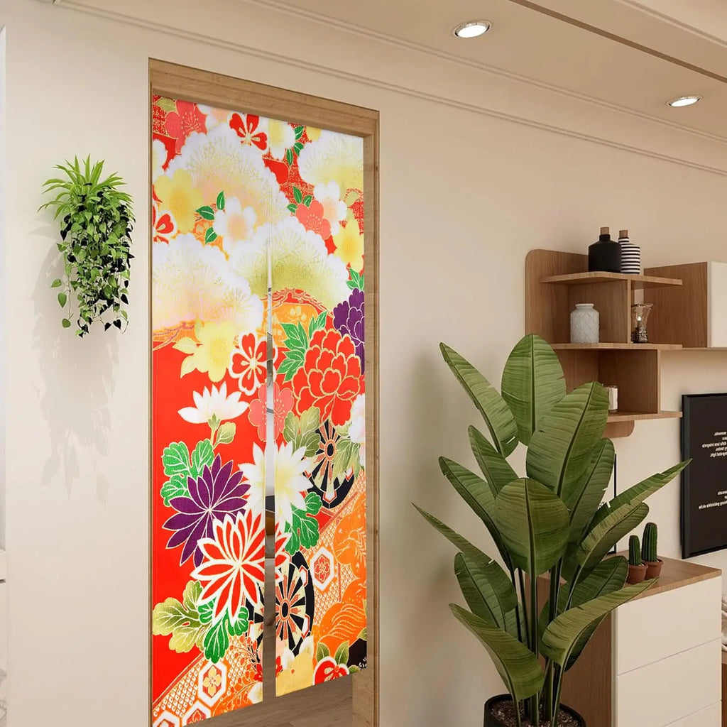 Japanese Noren Door Curtain – Traditional Oriental Auspicious Decor