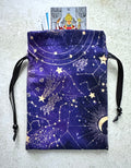 Purple Constellation Tarot Card Bag – Witchy Gift for Tarot Readers & Astrology Lovers