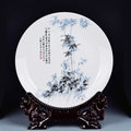 Ceramic Hanging Plate – Office & Living Room Asian Home Decor