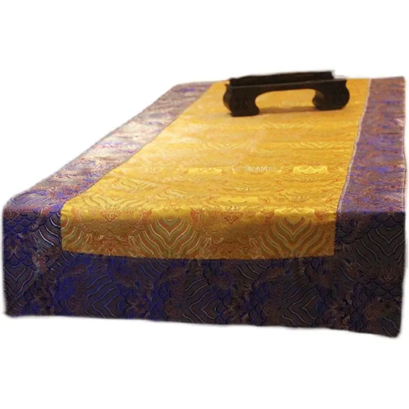 Tibetan Fabric Auspicious Cloud Pattern Long Table Tablecloth/Temple Offering Worship Buddha Decoration Double-layer Tablecloth