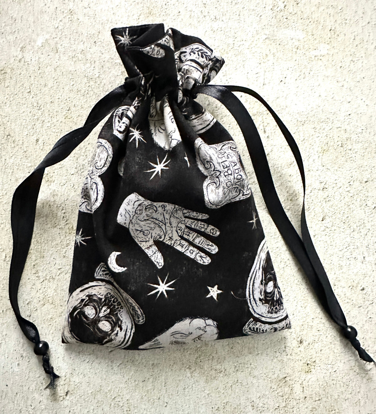 Witchy Tarot Card Drawstring Bag – Ouija Print Gift for Tarot Readers & Oracle Deck Lovers