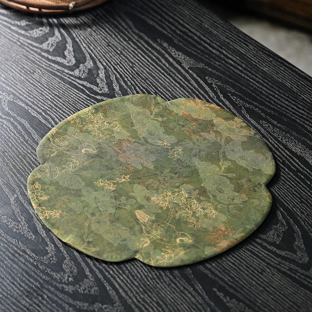 Handmade Chinese Zen Cloud Silk Tea Table Mat – Asian Home Decor