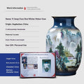 New Chinese-style Pastel Landscape Floral Ceramic Vase