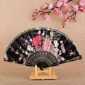 Handmade Silk Chinese Dance Fan with Tassel