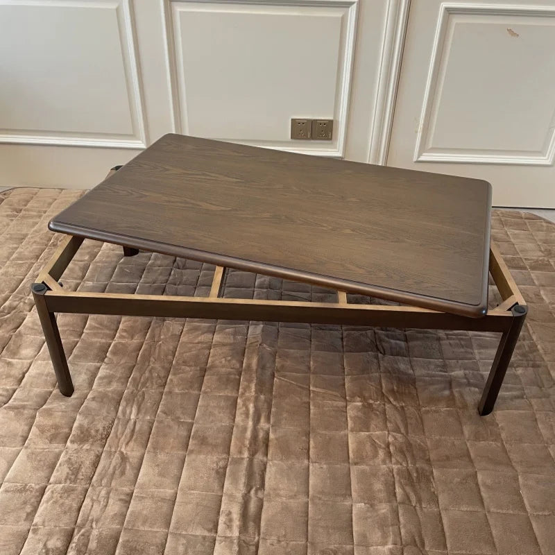 4-Piece Japanese Kotatsu Table Set – Winter Heating Table with Futon, Carpet & Under-Table Heater