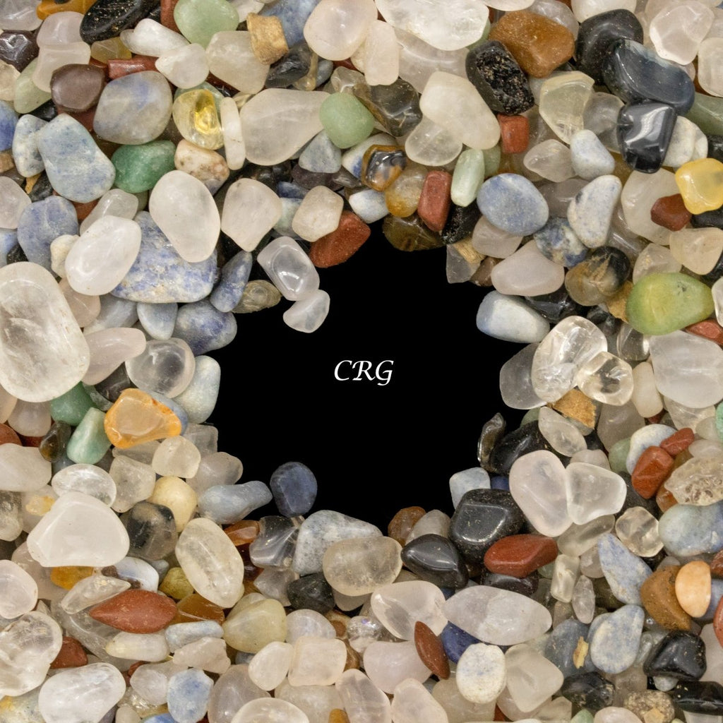 Tumbled Mixed Gemstone Chips (8mm ) (1 Pound)
