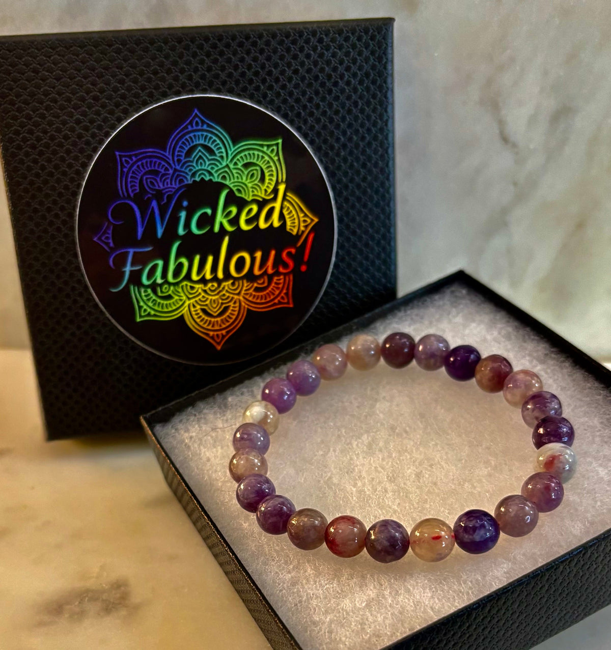 Reiki-Infused Natural Unicorn Stone Bracelet for Deep Peace, Emotional Healing & Joyful Serenity (8mm)