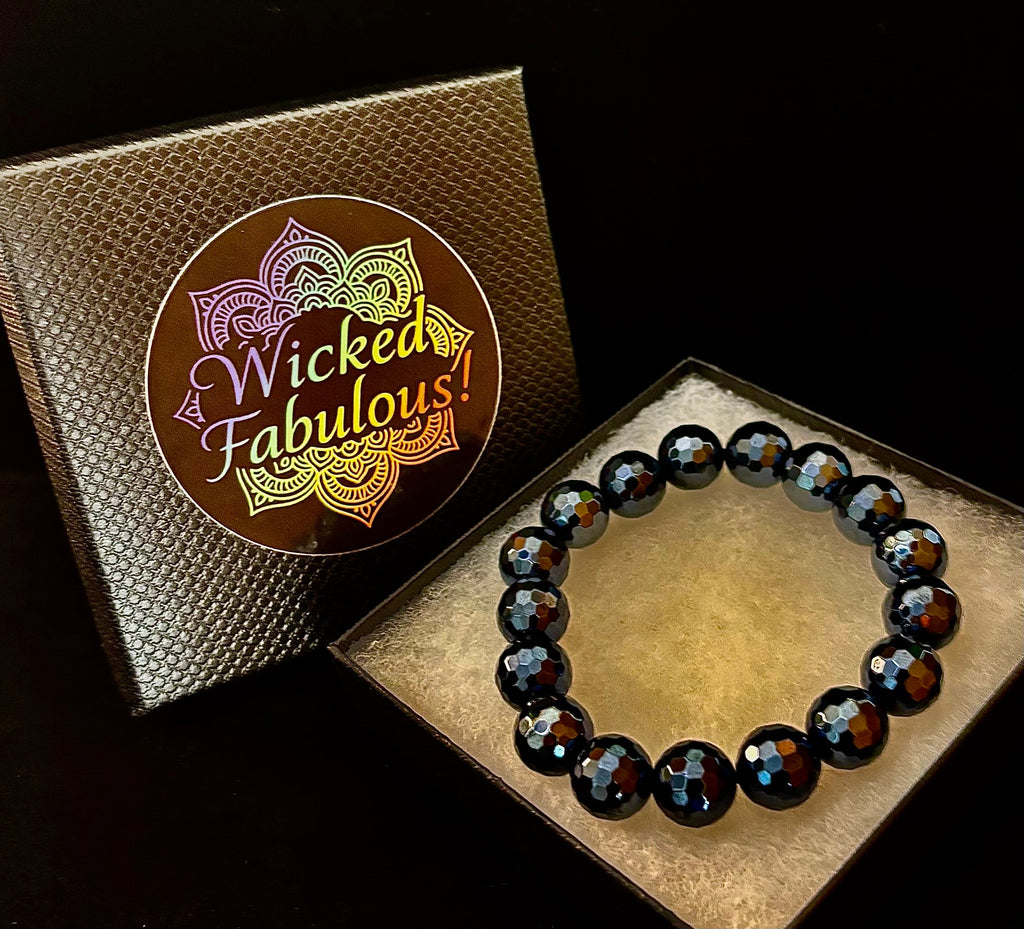 The "Studio 54" Faceted Mystic Black Onyx Glamour Bracelet