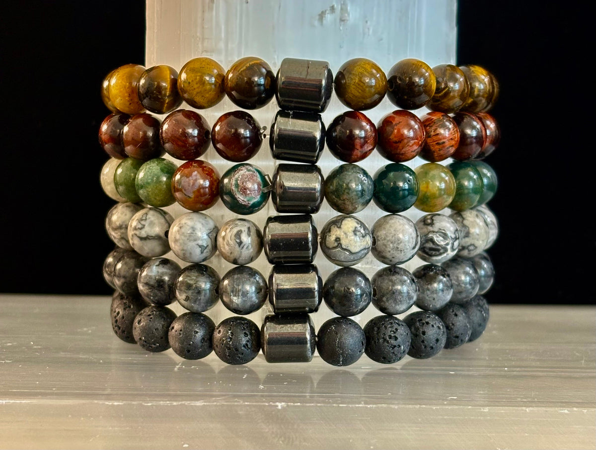 Earth Energy Collection – 6 Choices - Beaded Bracelets for Medium Wrists