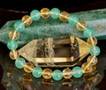 Reiki-Infused Citrine & Green Aventurine Bracelet for Abundance, Manifestation & Prosperity (8mm)