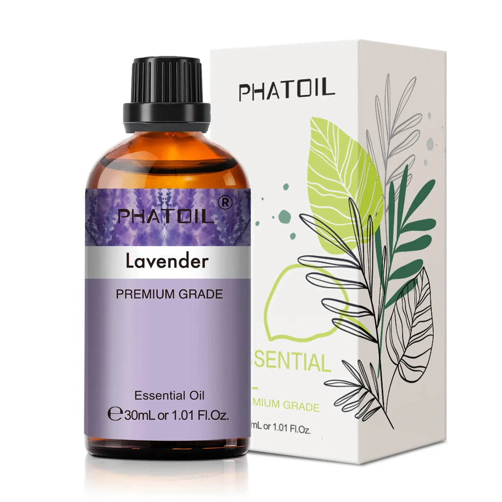 PHATOIL 30ml Lavender Peppermint Vanilla Tea tree Essential Oils for Aromatherapy Candle Making Natural Eucalyptus Aroma Oils