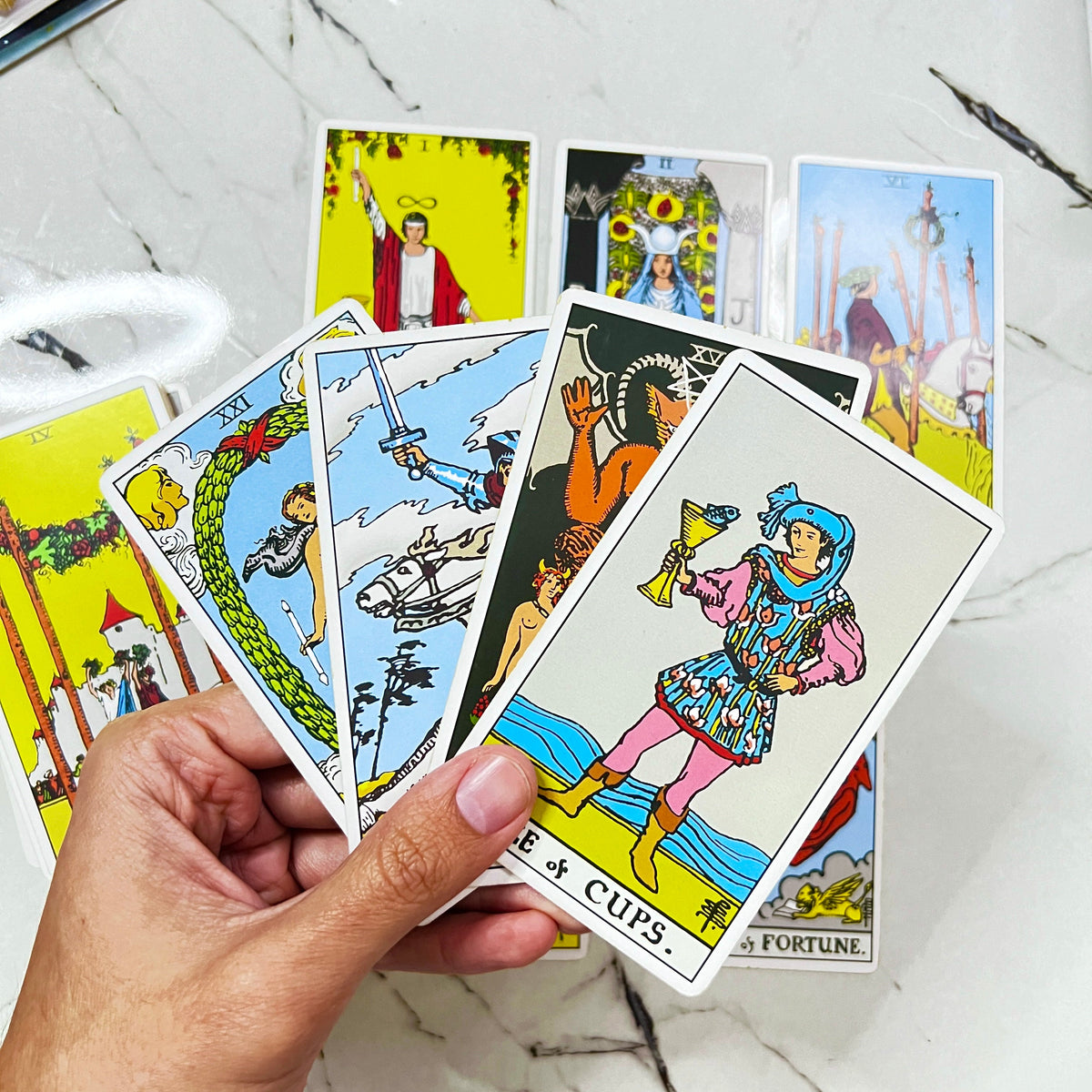 Classic Rider Waite Tarot Deck of 78 Cards with Guidebook
