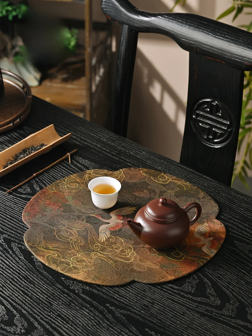 Handmade Chinese Zen Cloud Silk Tea Table Mat – Asian Home Decor