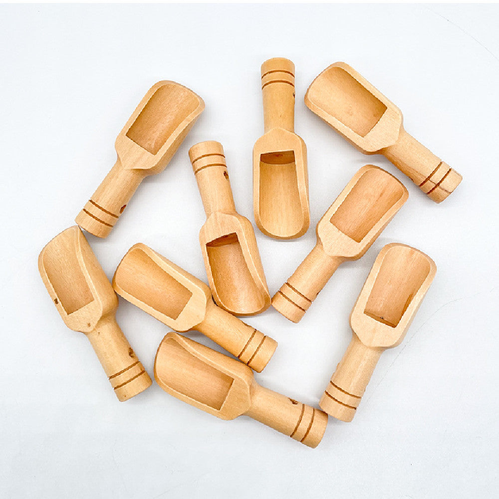 Chinese Solid Wood Bath Salts Camellia Wooden Spoon