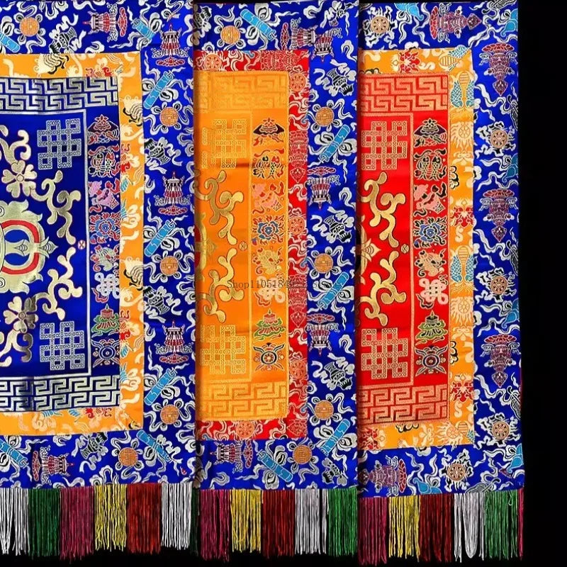 Tibetan Cross Vajra Embroidered Offering Cloth
