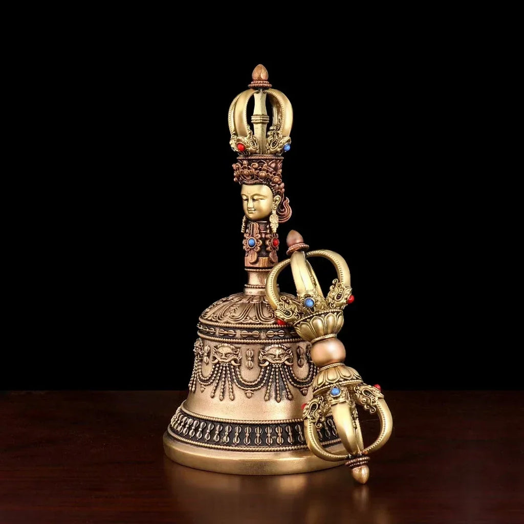 Nepalese craftsmanship Modern Tibetan pure copper three-color five-stranded diamond