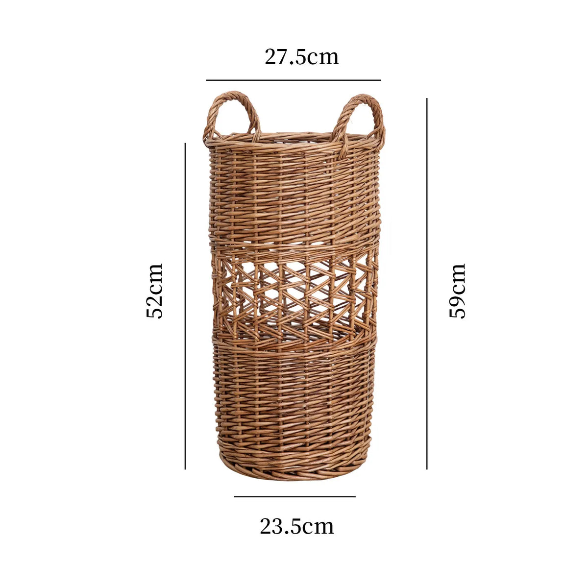 Vintage Handwoven Umbrella Stand Rustic Office and Studio Organizer for Scrolls/Art Supplies Multi Functional Home Storage Bin